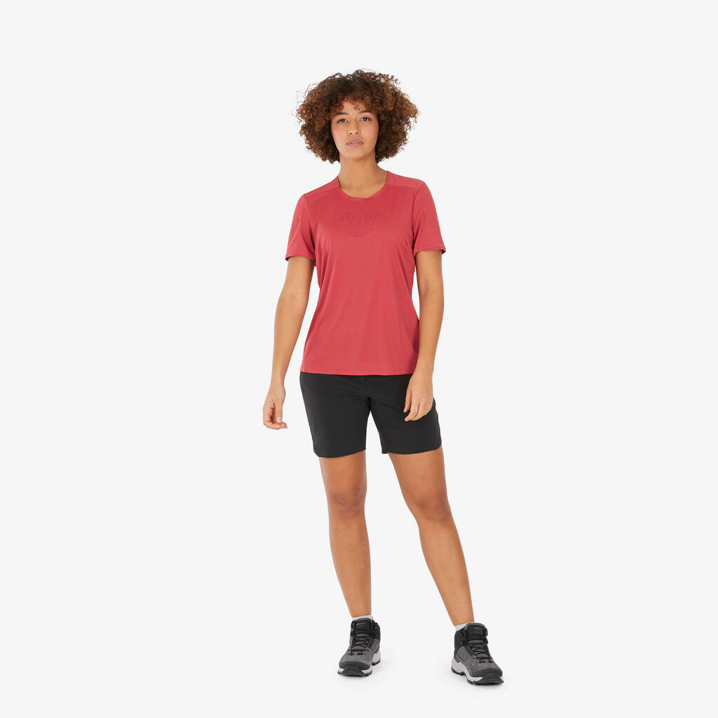 Women's Short-sleeved Hiking T-Shirt MH500